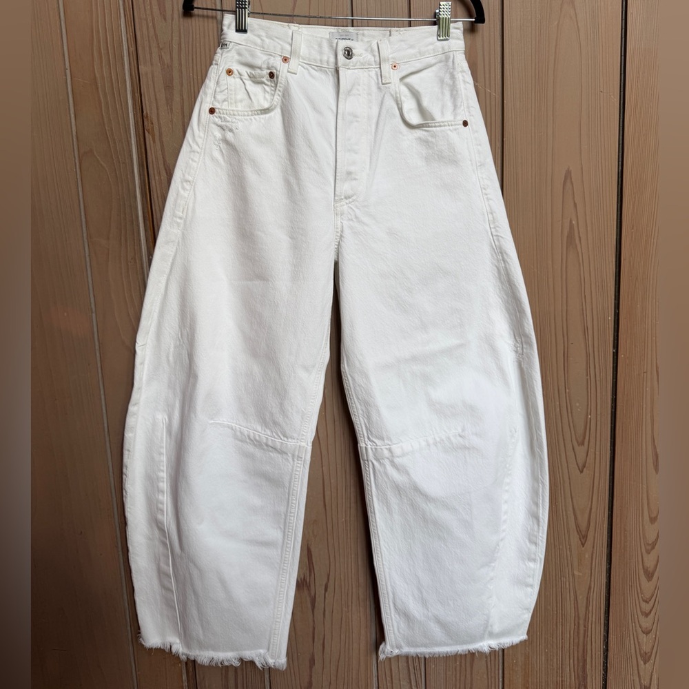 Citizens Of Humanity White High-Waist Utility Jeans